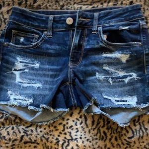 Distressed american eagle shorts - worn once